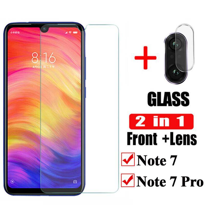 [SONGFUL] 2 in 1 Note7 Tempered Glass on For Xiaomi Redmi Note 7 7 Pro Camera Lens Screen Protector Red mi Note 7 Protective Glass Film