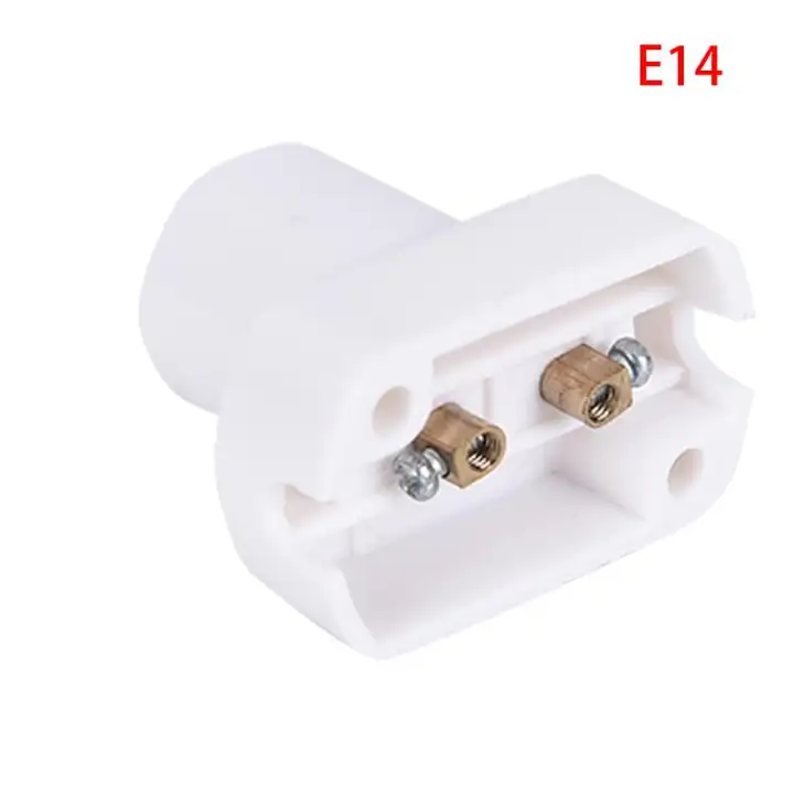 Erfly 1pc White Square Lamp Holder For E17 E14 Led Light Bulbs Lamp Holder For E17 E14 Led Light Bulbs