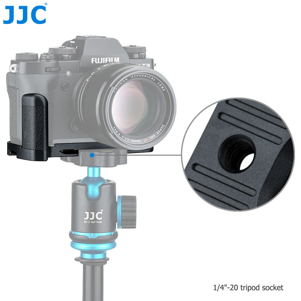 JJC HG-XT3 Camera Solid Metal Hand Grip Secure Handle Bracket For Fujifilm X-T3 X-T2 XT2 XT3 Cameras, Replace MHG-XT3 MHG-XT2