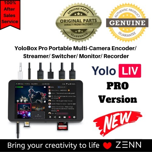 YoloBox Pro Portable Multi-Camera Encoder/ Streamer/ Switcher/ Monitor ...