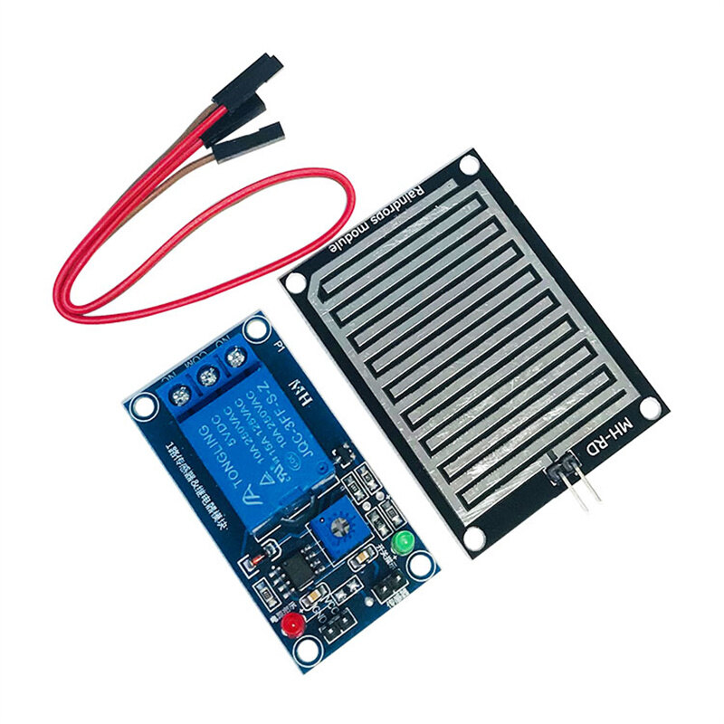 Mô-đun Cảm Biến Phát Hiện Hạt Mưa Tuyết Mô-đun Thời Tiết Mưa Độ Ẩm Cho Arduino Relay Mô-đun Điều Khiển Mô-đun Cảm Biến Nước Mưa