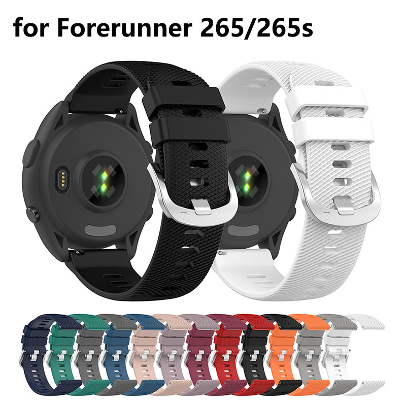 Bands Compatible with Garmin Forerunner 265s/265 Smartwatch, Soft Silicone Strap for Garmin Forerunner 265s/265 Music Smartwatch