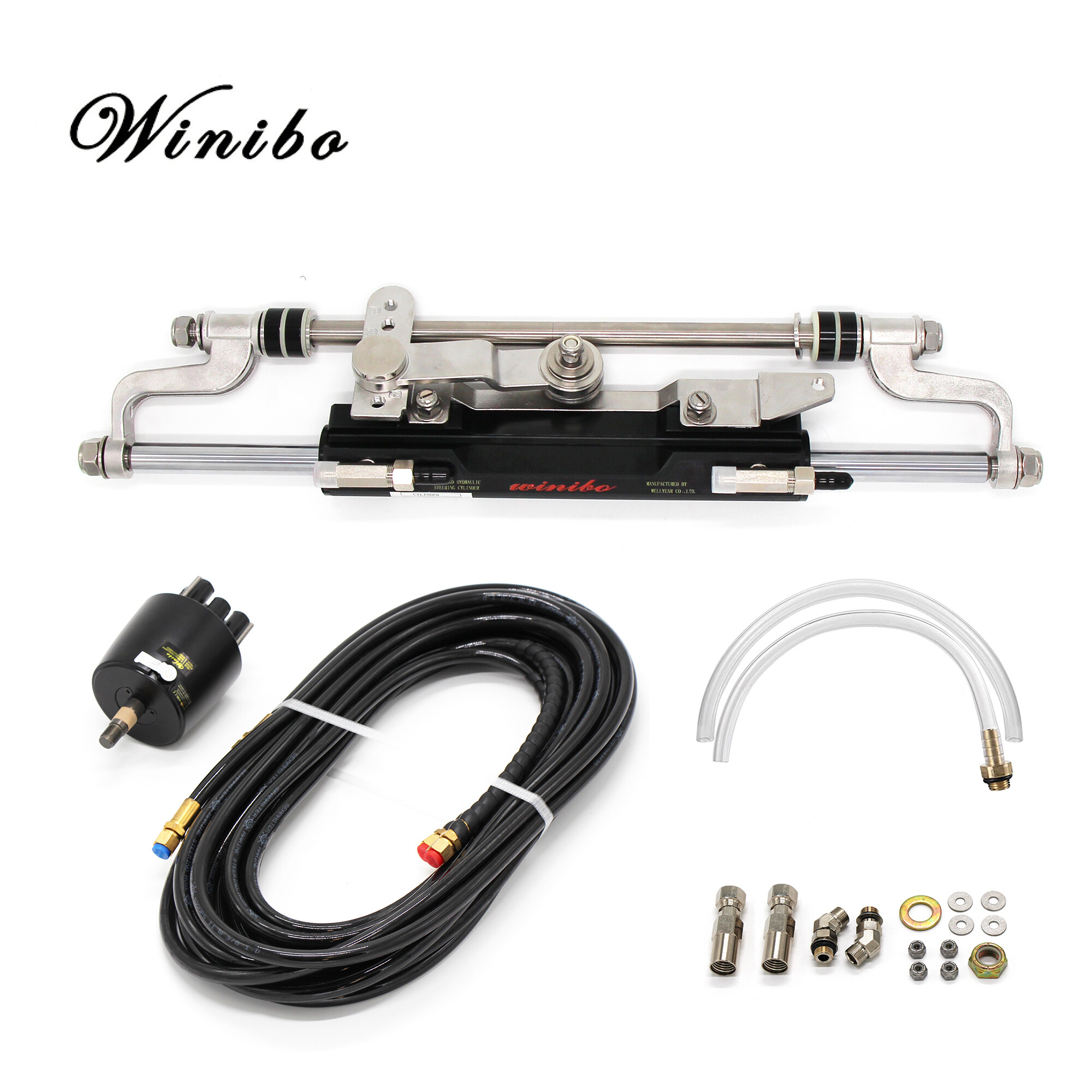 Winibo Outboard Hydraulic Steering Kit for Outboard Engines up to