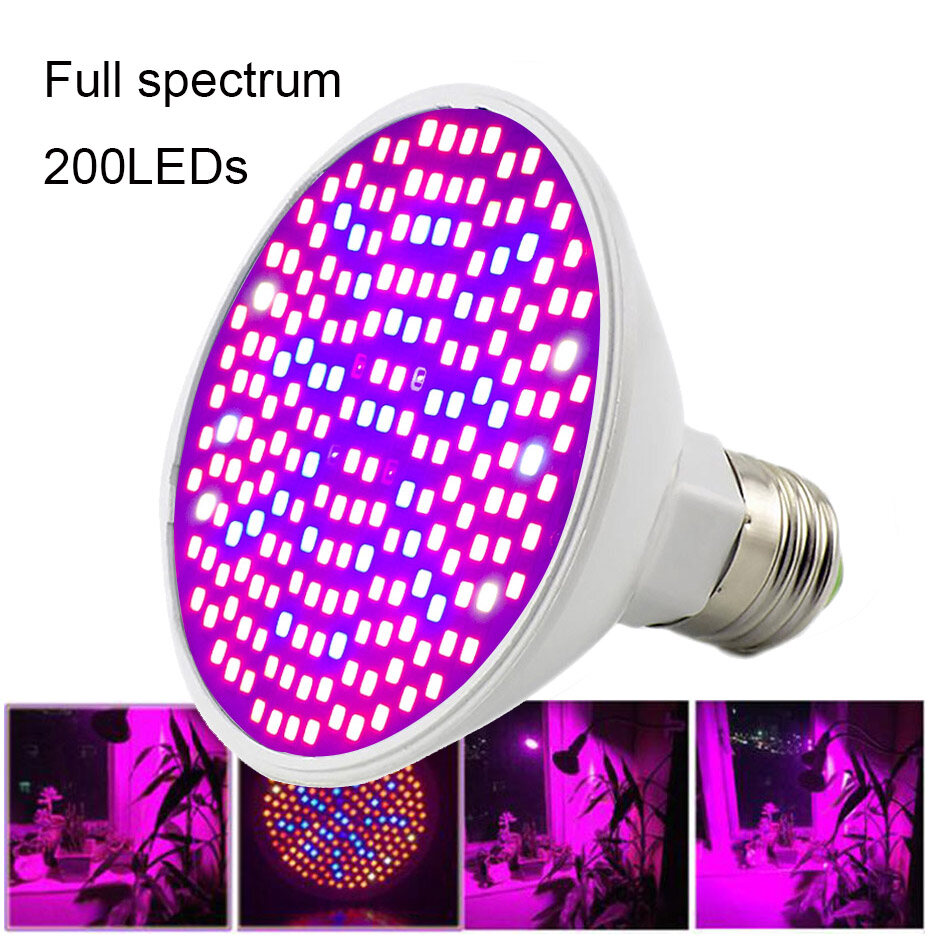 200 290 Full spectrum Led Plant Grow Light Bulbs E27 Lamp for hydroponics Room Flower greenhouse Vegetable growing Indoor K