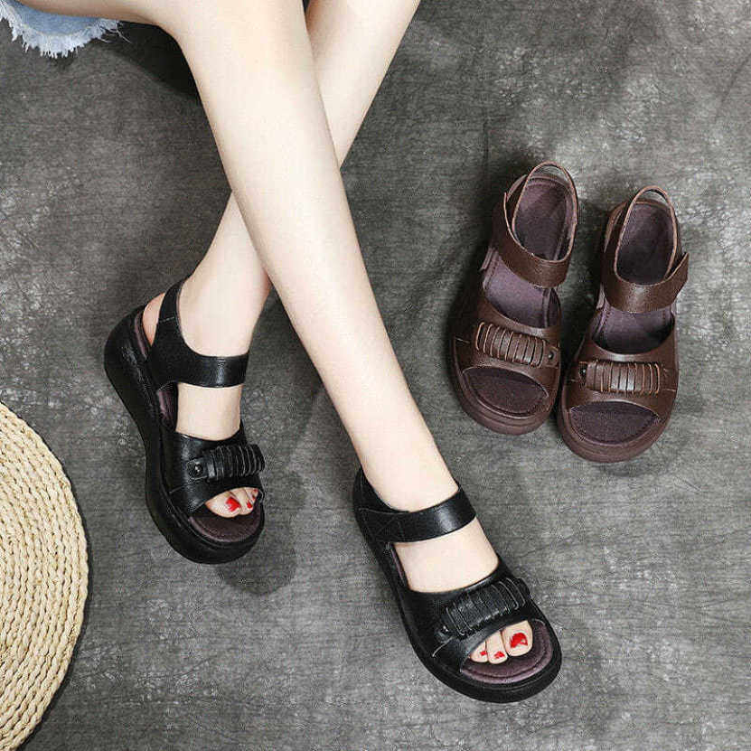 Dép đế xuồng cho nữ, Dép xăng đan đế dày, Dép quai cao su, kiểu hàn quốc 072931 giá rẻ