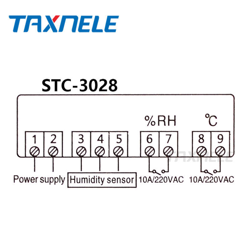 Bộ Điều Nhiệt Kỹ Thuật Số Kép Nhiệt Độ Kiểm Soát Độ Ẩm STC-3028 Nhiệt Kế Đo Độ Ẩm Điều Khiển AC 110V 220V DC 12V 24V 10A