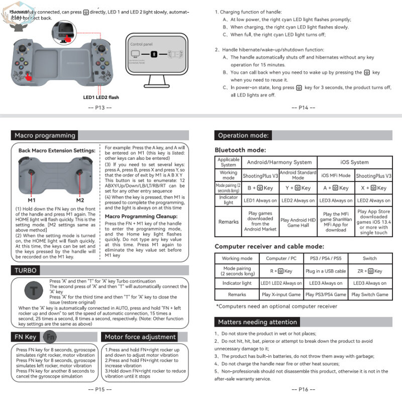 HK Mobile Phone Gamepad Bluetooth-compatible 5.0 Wireless Game Controller Retractable Joystick Compatible For Ios/android