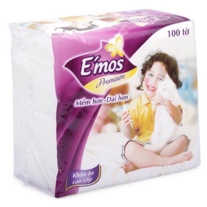 Khăn Giấy E’Mos Premium 100 Tờ