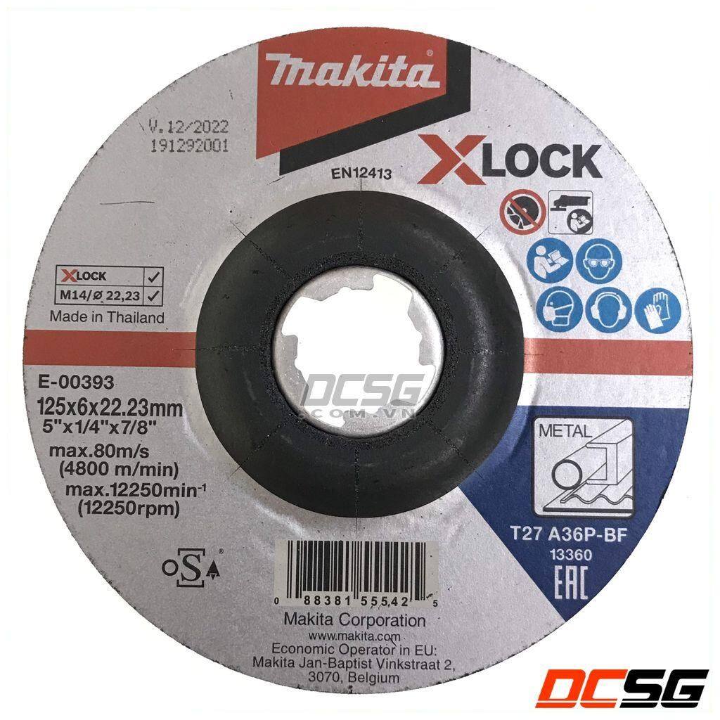 Đá mài cho kim loại (X-Lock 125x6x22.23/A36P) Makita E-00393