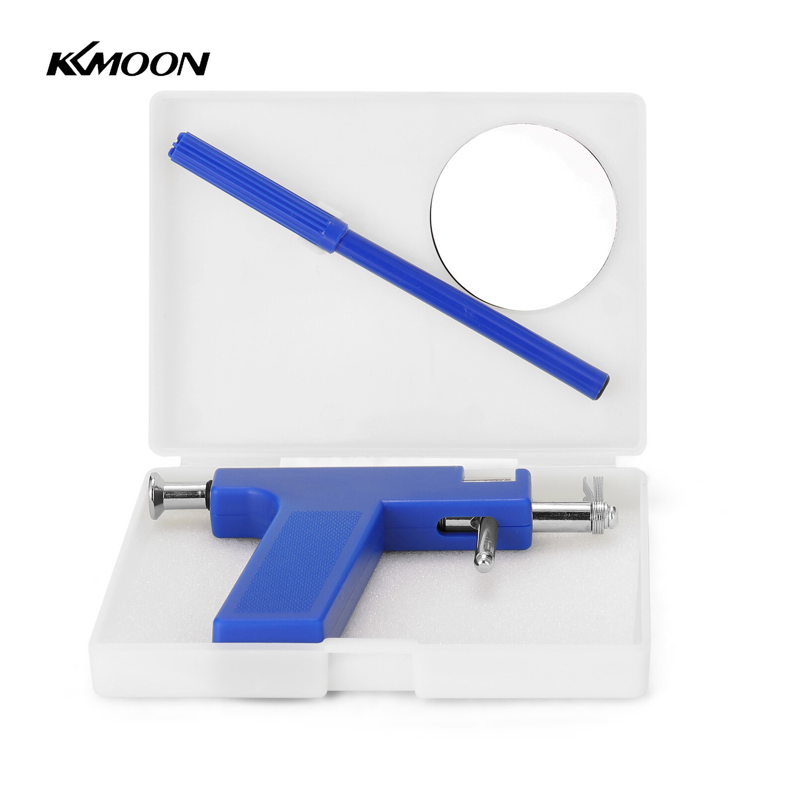 KKmoon Stainless Steel Body Piercing Tool Kit Professional Ear Nose Navel Piercing Machine with Ears Studs Tools