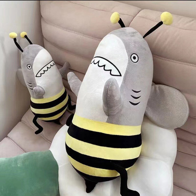 IP Kids Plush Shark and Bee Shark and Bee Toy Figure Shark and Bee Plush Pillow