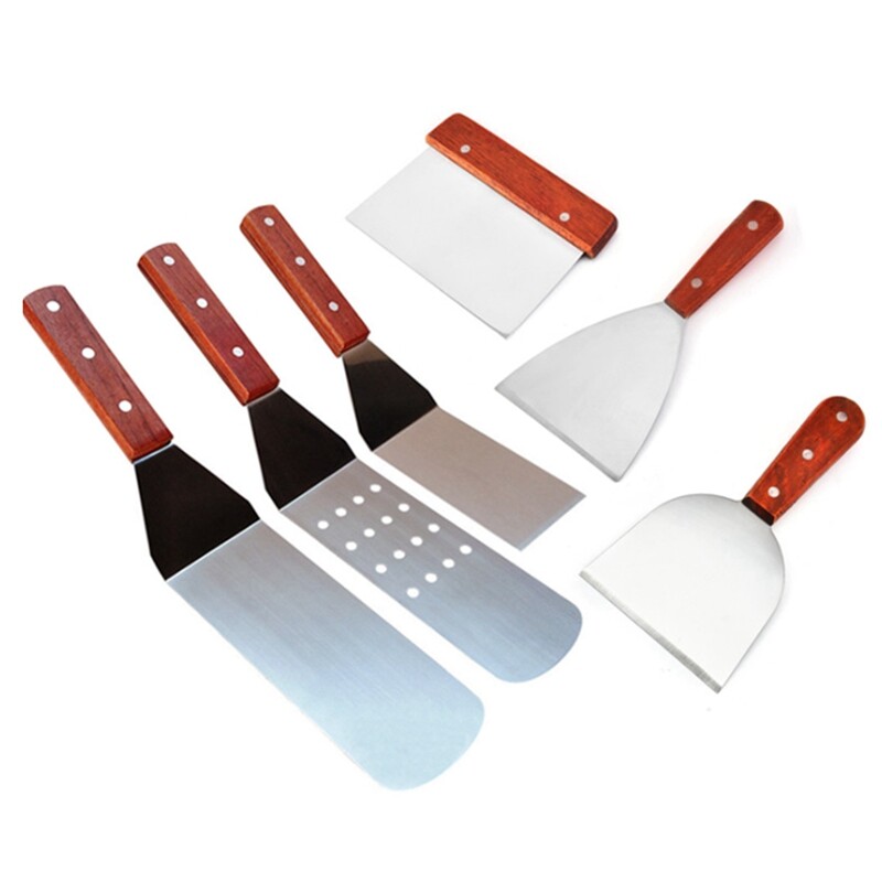 Stainless Steel Burger Spatula,Square Spatula Cooking Scraper Hamburger ...