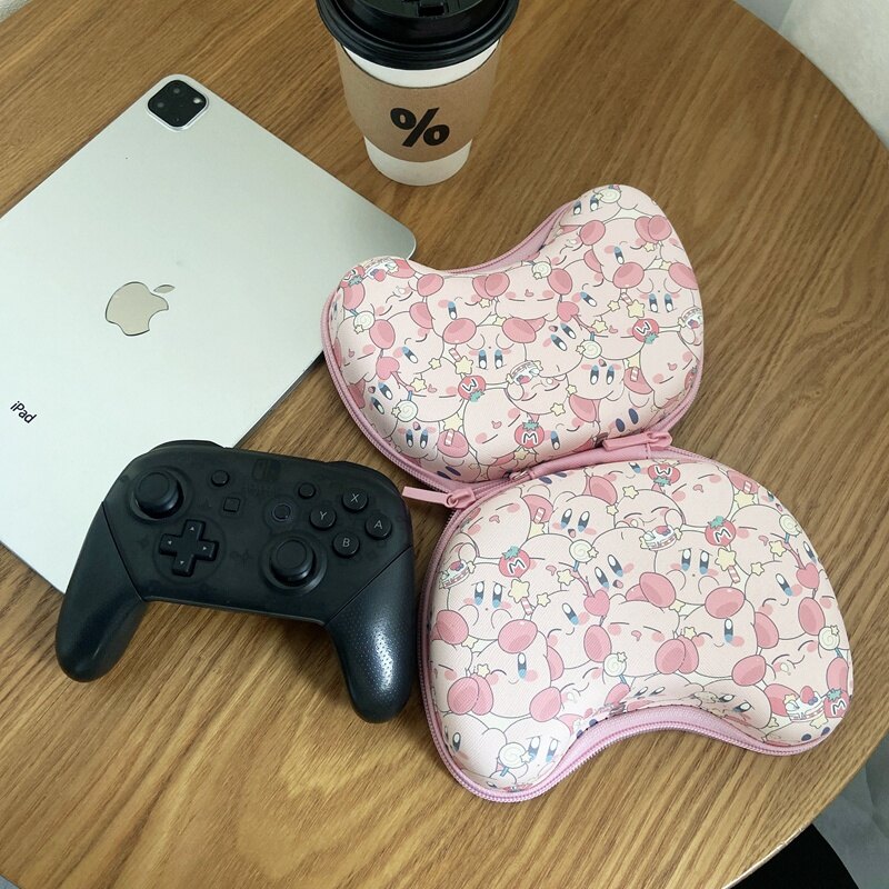 Cute Cartoon Storage Bag for Nintendo Switch Pro Handle Zipper Anti-drop Protective Case Game Accessories
