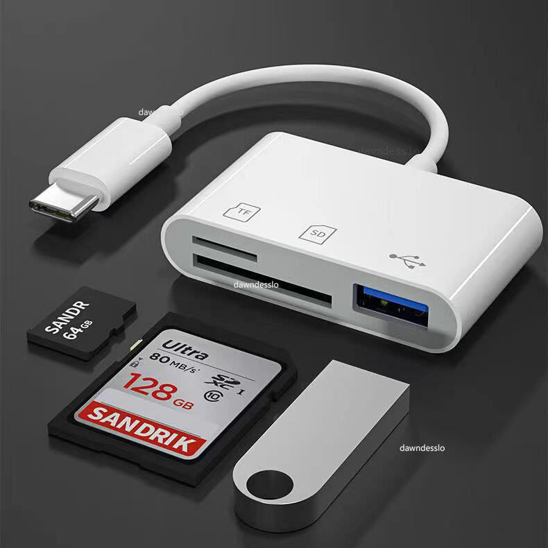 Kebidumei đa chức năng Loại-C Adapter TF SD Đầu đọc thẻ nhớ OTG adpter USB đầu đọc thẻ Loại C