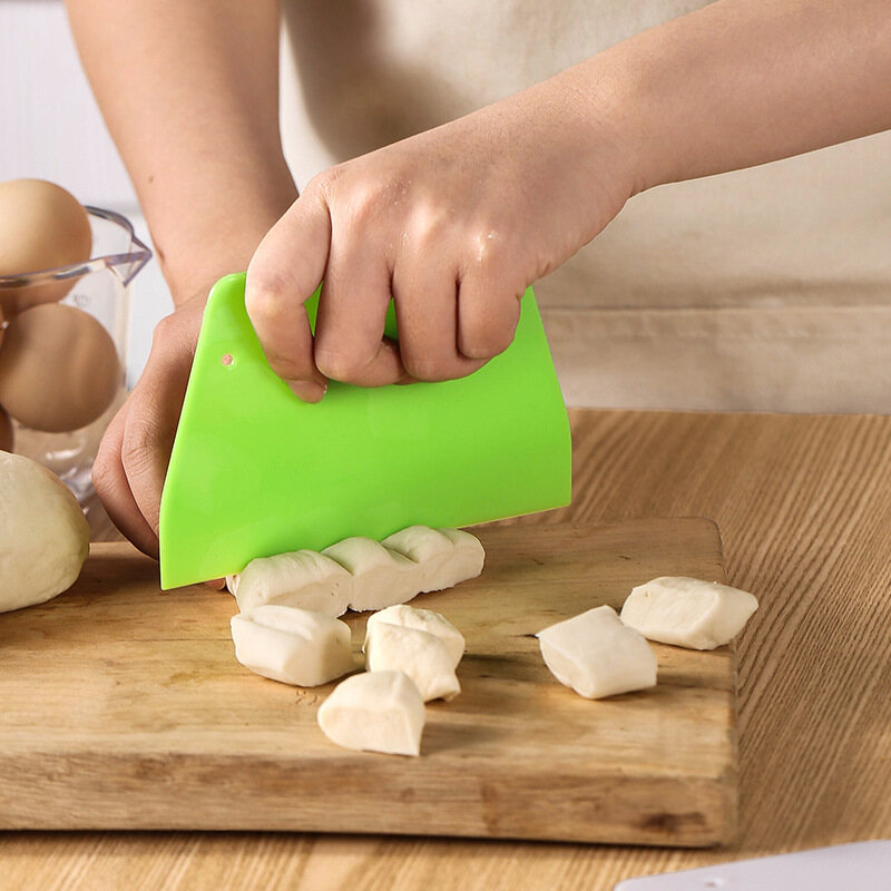 1PC hình thang nhựa scraper đồ cắt bột bánh kem scraper