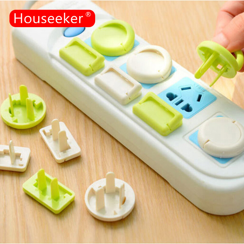 Houseeker Baby Safety Electric Socket Outlet Plug Protection Security Two Phase Safe Lock Cover Kids Sockets Cover Plugs