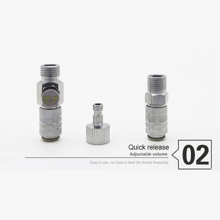 2x Quick Connection Connector Coupler with Air Flow Regulator 1/8 to 1/