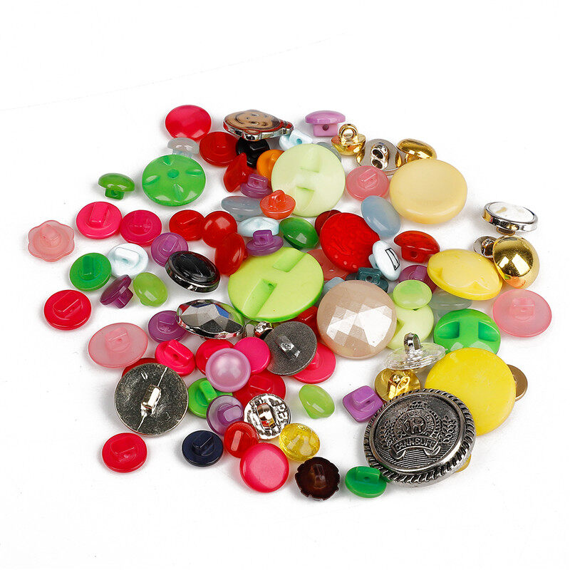 50g Mixed Size Colorful Resin Sewing Buttons DIY Crafts Clothing Decoration Scrapbooking Garment Accessories Sewing Button