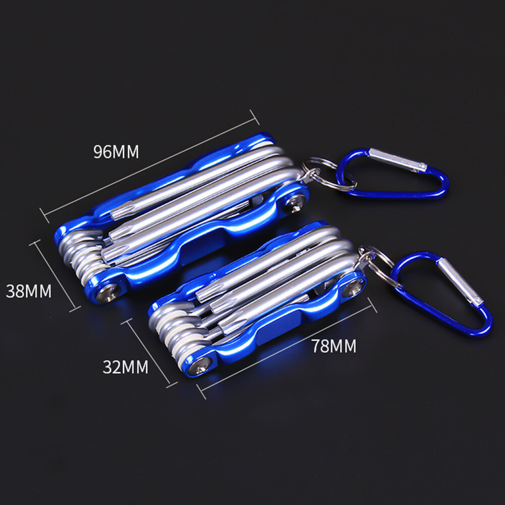 lentils Multifunctional Folding Hex Wrench Spanner Set Portable Metric Torx Repair Tool