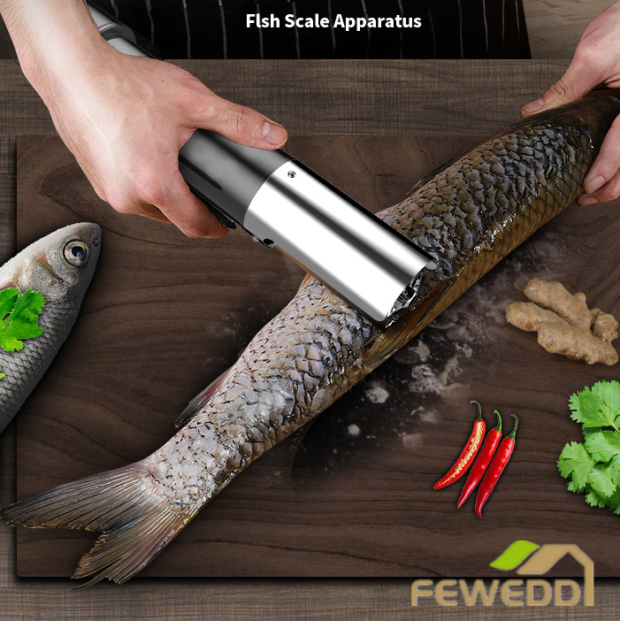 100V-240V Portable Cordless Electric Fish Scaler Fish Scale Scraper Easy Fish Stripper Scale Remover Cleaning Tool Waterproof