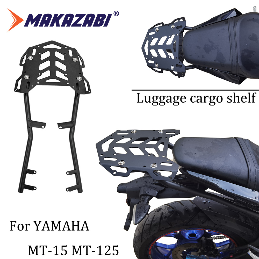 Portapacchi Posteriore In Acciaio Per Yamaha MT-15 / MT-125 (2018-2021) – Nero, Kit Portabagagli Per Moto