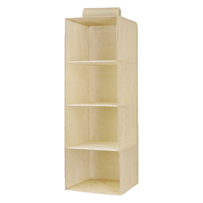 Wardrobe cotton and linen storage hanging bag, hanging type wardrobe storage bag, clothes organization, multi-layer drawer, multifunctional storage bag