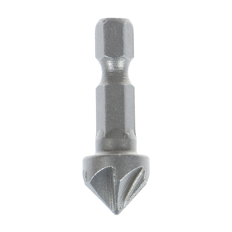 6 Flute Countersink Drill Bit Chamfer Cutting Woodworking Tool hexagon handle