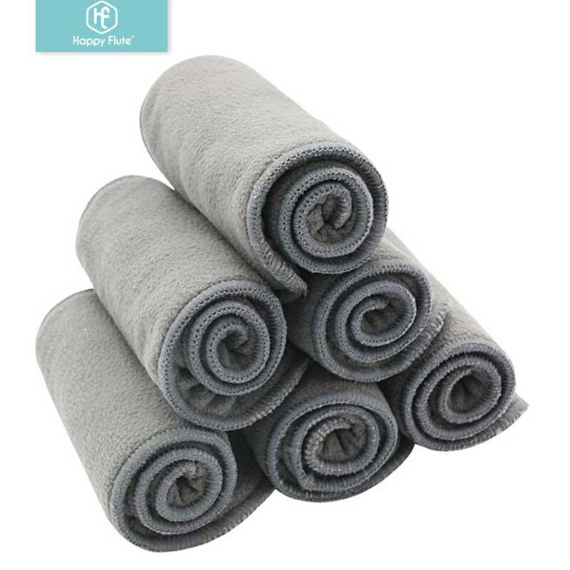 Happy Sáo 10 Chiếc Chất Lượng Tã Cho Bé Than Tre Lót Tã Cho Tã Vải Cho Bé Tã Có Thể Giặt 4 Lớp