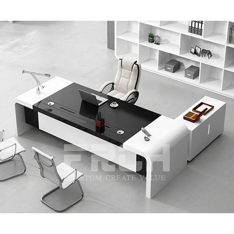 Hight Gloss Luxury Modern Office Furniture L shape ceo Office Desk Executive  modern office tables | Lazada