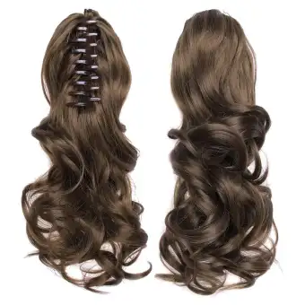 Women Wig G Long Hair Bun Ponytail Matte High Temperature Silk