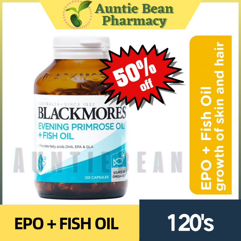Blackmores Evening Primrose Oil + Fish Oil 120 capsules EXP05/2023 Lazada