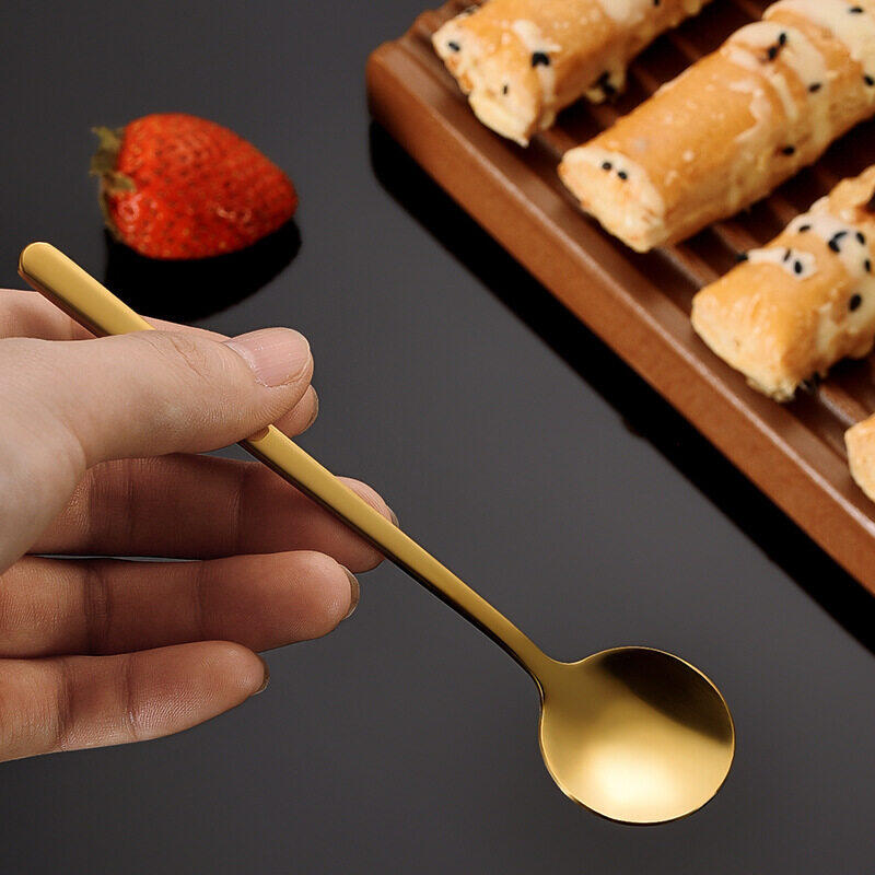 Stainless steel small round coffee spoon