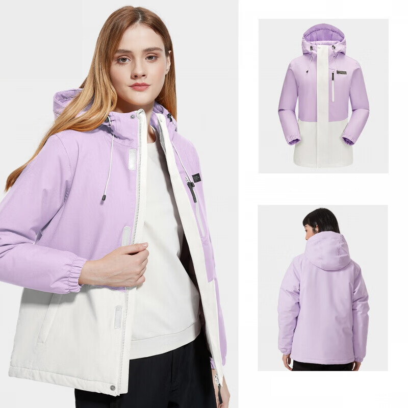 Cameljeans Women's Jacket Winter Color Matching Tide Brand Outdoor Jacket Female Windproof Waterproof Thick Mountaineering Clothing