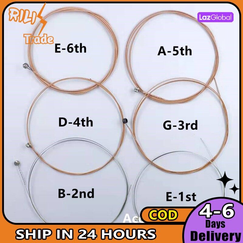 Acoustic Guitar Strings E-1st B-2nd G-3rd D-4th A-5th E-6th Single String Stainless Steel Wire Guitar Replacement Parts