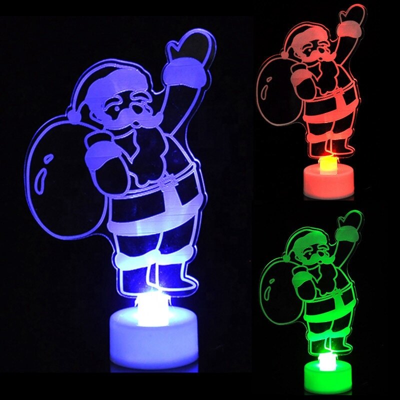 【Lightingeverthing】Christmas Đèn Ngủ LED Người Tuyết Ông Già Noel Giáng Sinh Trang Trí Cây Giáng Sinh Trang Trí, Để Trang Trí Nhà Navidad Đồ Trang Trí Giáng Sinh Năm Mới