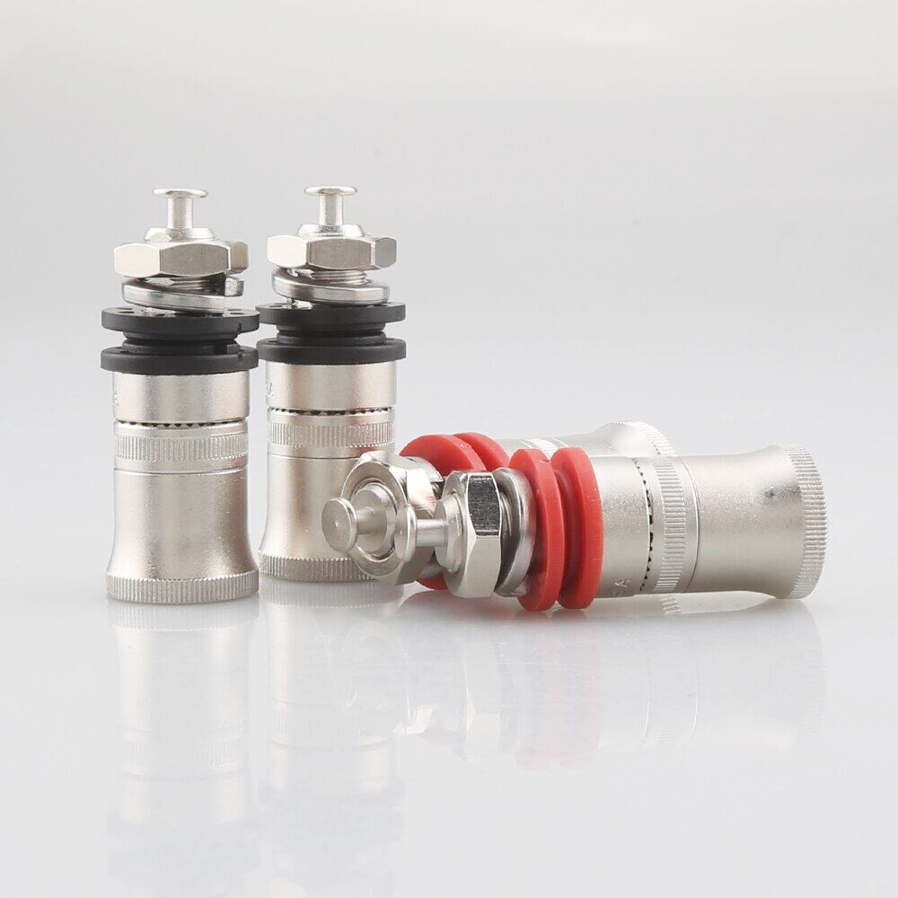 High Quality CMC Rhodium Plated Speaker Amplifier Binding Post Terminal Banana Plug Socket Output Connector Hifi Audio DIY