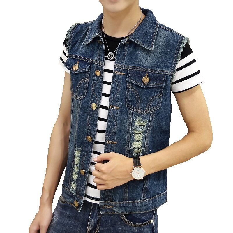 jean vest for men