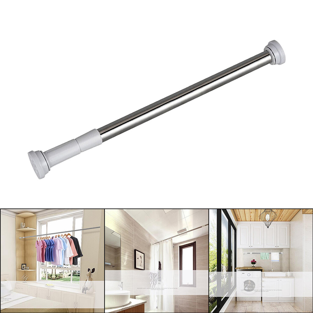 Baoblaze Rod Rail Spring Extendable Telescopic Tension Curtain Pole