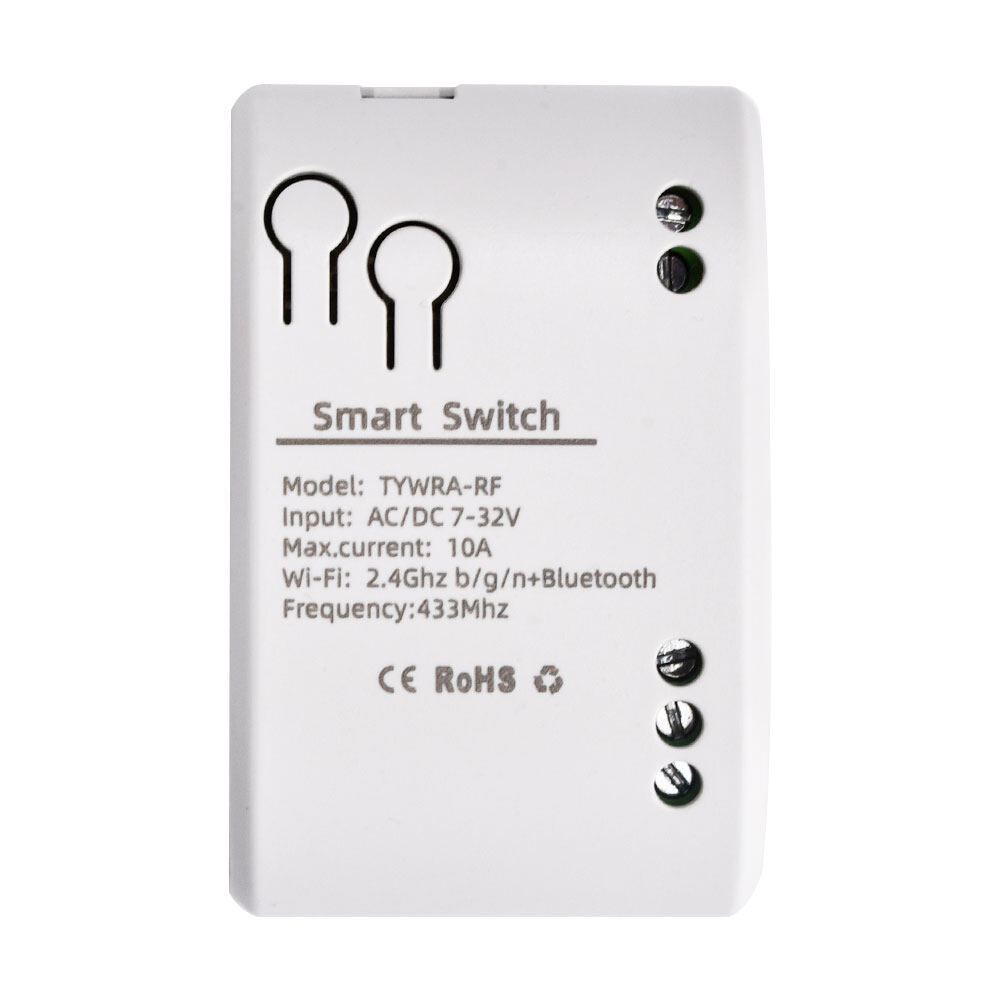 Focusai tuya smart remote control wireless wifi switch module 1/2/4ch dc 7-32v 5v 12v 24v 220v rf receiver 10a wifi relay compatible with alexa
