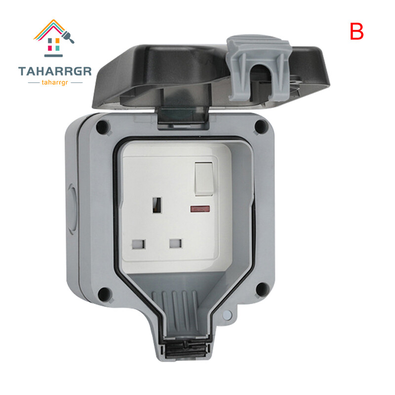 Outdoor Waterproof Socket IP66 Rainstorm-proof Charging Socket Rainproof Splash-proof Outdoor Power Outlet