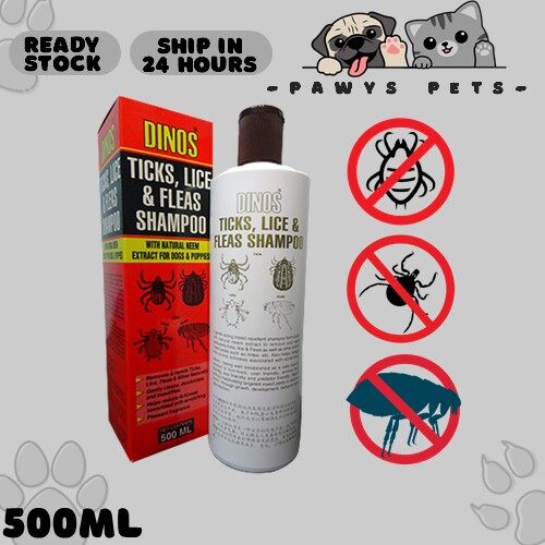 Dinos Ticks , Lice & Fleas Shampoo 500ML (Dog Shampoo / Tick Flea