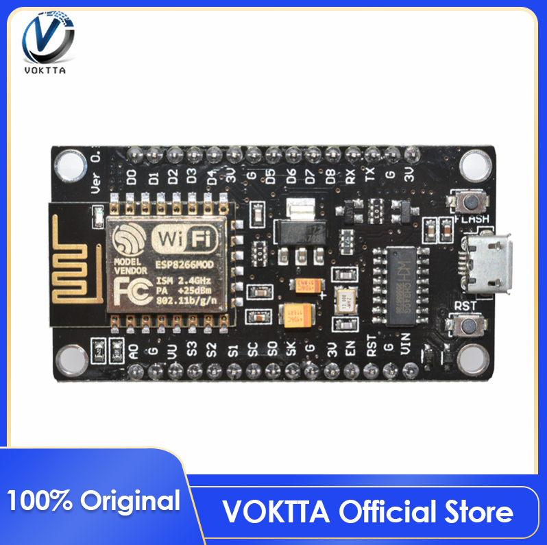 Original voktta nodemcu v3 esp8266 esp-12e ch340 wifi board nano with the bootloader compatible nano 3.0 controller for arduino ch340 usb driver 16mhz nano v3.0 atmega328p with usb cable