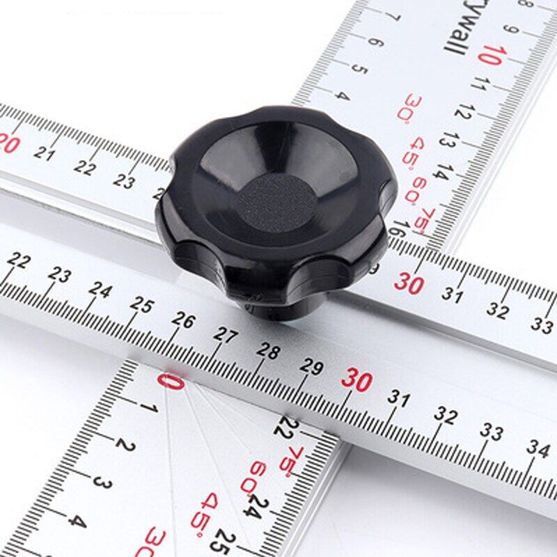 90/45 Degree Precision High Carpentry Movable Square Large Marking Woodworking Movable Combination Angle Ruler