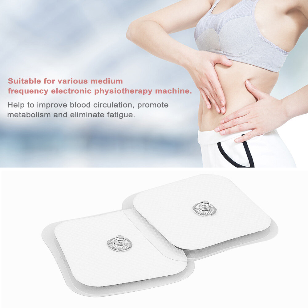 Cammuo 10Pcs Electrode Pads Electrode Patch 5x5cm For Tens Acupuncture Digital Therapy Machine Massager Muscle Slimming Massager