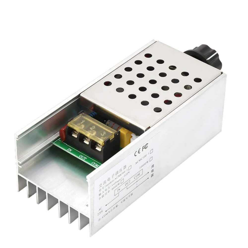 Bộ Điều Chỉnh Điện Áp SCR AC 220V 6000W Điện Tử, Bộ Điều Chỉnh Tốc Độ Động Cơ Khuôn Điều Chỉnh Điện Áp Kèm Hộp-INTL