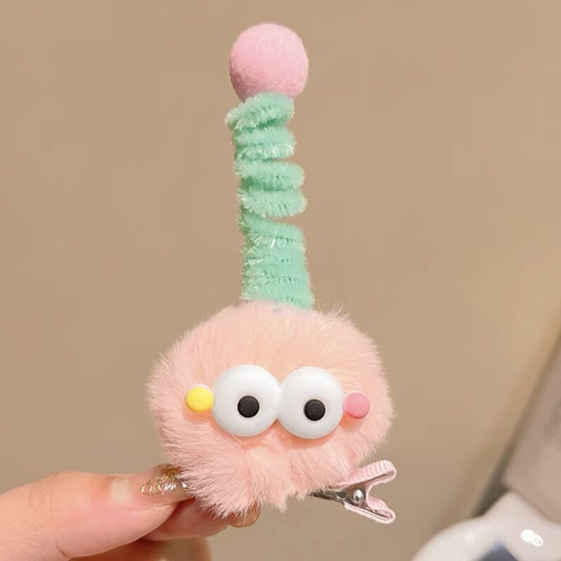 【YIDEA HONGKONG】Cute Plush Colorful Little Monster Hairpin