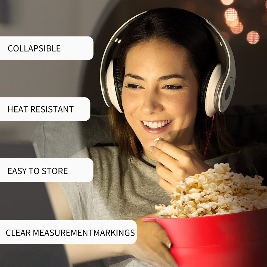 Original Microwave Popcorn Silicone Popcorn Maker, Collapsible Bowl