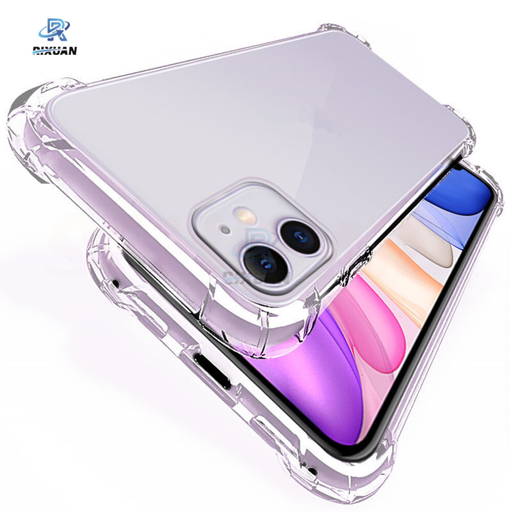 Rixuan Shockproof Soft TPU Crystal Clear Phone Case for iPhone 13 Pro Max iPhone 13 iPhone 12 iPhone 11 Pro iPhone X iPhone XR iPhone XS Max iPhone 8 iPhone 7 iPhone 6 Plus iPhone 6S Transparent Full Body Back Cover