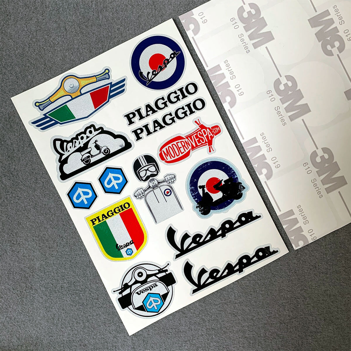For PIAGGIO VESPA GTS GTV LX LXV LT PX PRIMAVERA 50 125 150 200 250 300 300ie Decals Motorcycle Vinyl Stickers 3M reflective