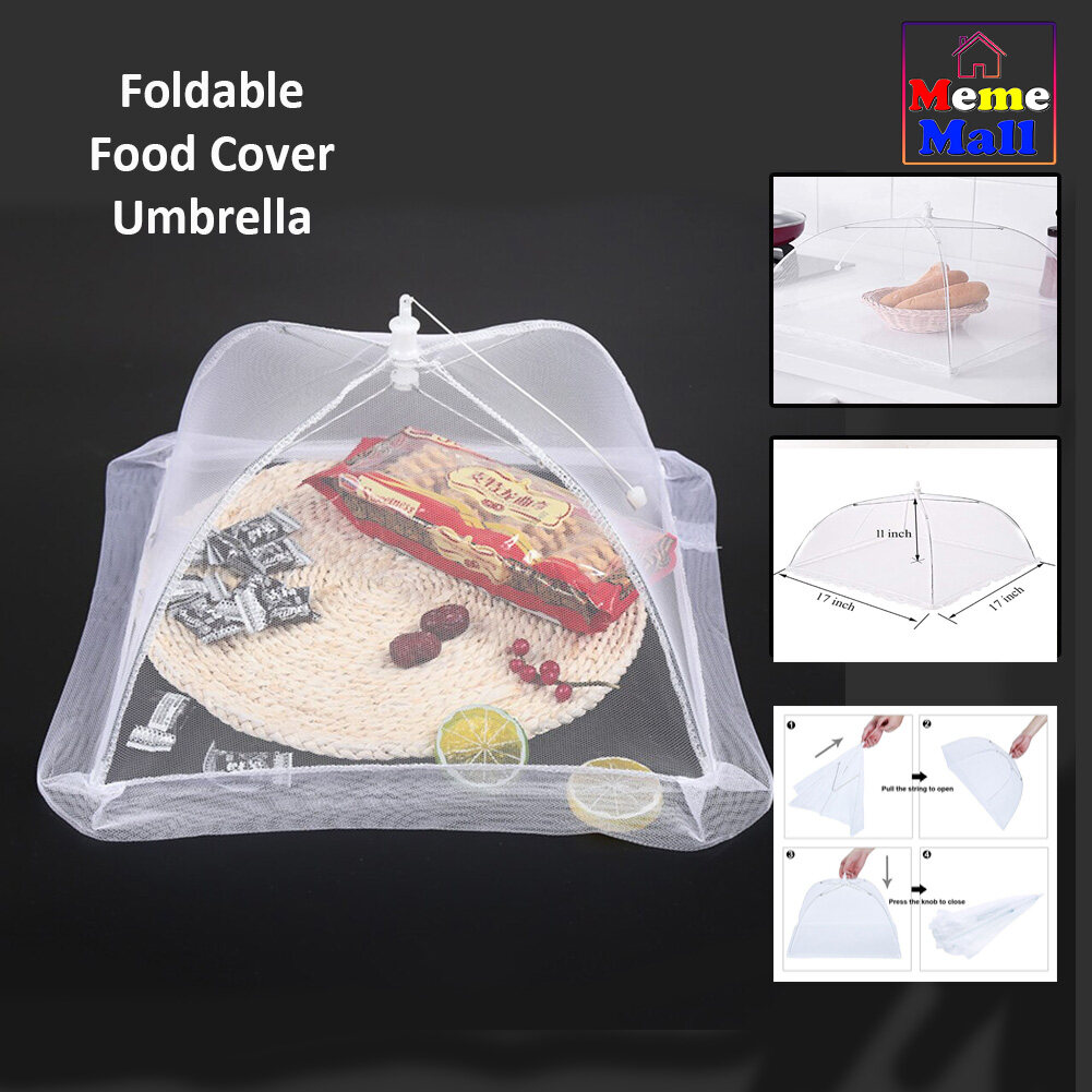 Automatic Foldable Food cover Umbrella Mesh Covers Tudung Saji Makanan